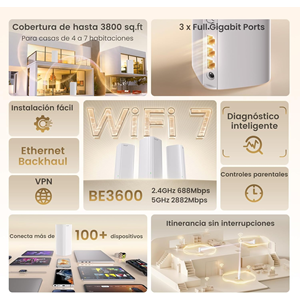 TENDA ME3 PRO 2P WIFI7 BE3600 Mesh Router 3'lü paket