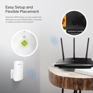TP-LINK RE200 WIFI5 AC750 Dual Band Menzil Genişletici Priz Tip