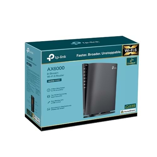TP-LINK ARCHER AX80 Wıfı6 AX6000 Gaming Router