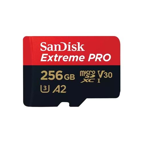 SANDISK 256GB Extreme PRO SDSQXCD-256G-GN6MA microSDXC UHS-I U3 V30 A2 200-140MB/s Hafıza Kartı