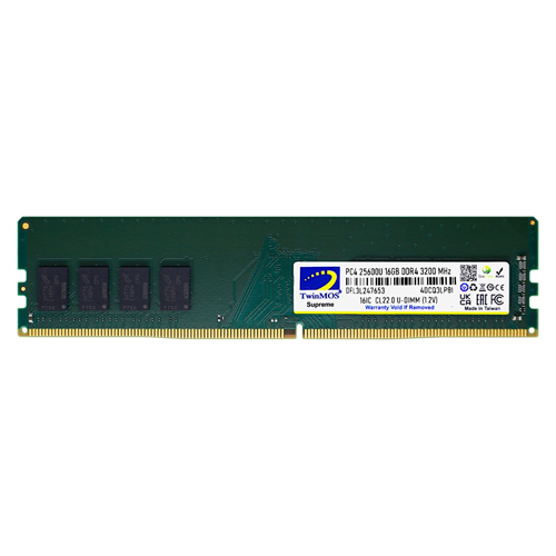 TWINMOS 16GB DDR4 3200MHZ PC RAM VALUE MDD416GB3200D 