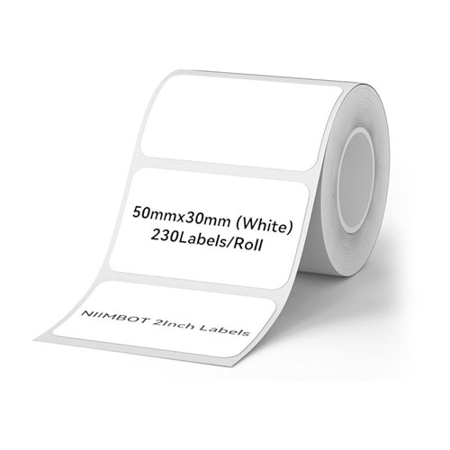 NIIMBOT T50x30mm 230 Adet Beyaz Etiket (B1,B21S,B3S)