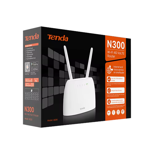 TENDA 4G06 Wıfı4 N300 4G VoLTE Router