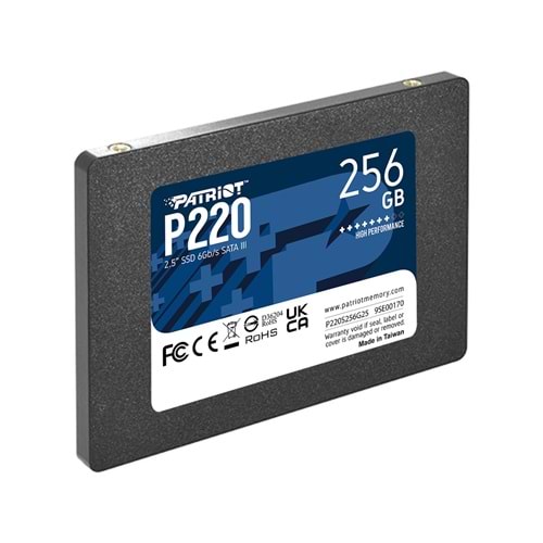 PATRIOT 256GB P220S256G25 550-490MB/s SSD SATA-3 Disk