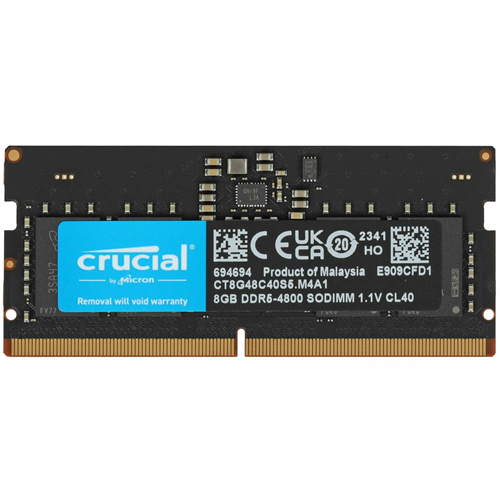 CRUCIAL 8GB DDR5 4800MHZ CL40 NOTEBOOK RAM VALUE CT8G48C40S5.M4A1 Kutusuz