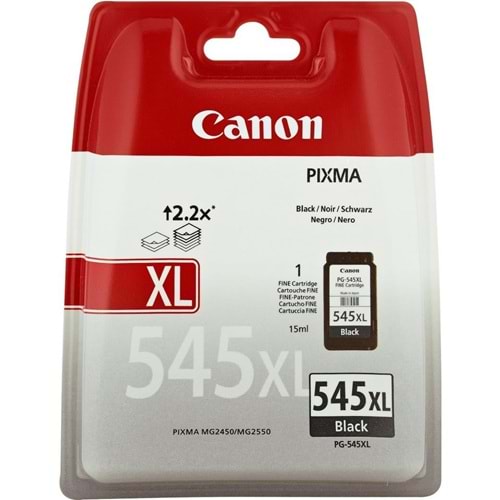 CANON PG-545XL Siyah Orijinal Yüksek Kapasiteli Mürekkep Kartuşu (8286B001)