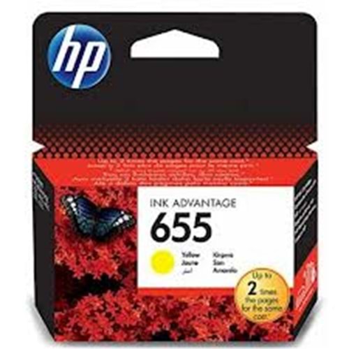HP CZ112AE No 655 Sarı Orijinal Ink Advantage Mürekkep Kartuşu 600 Sayfa