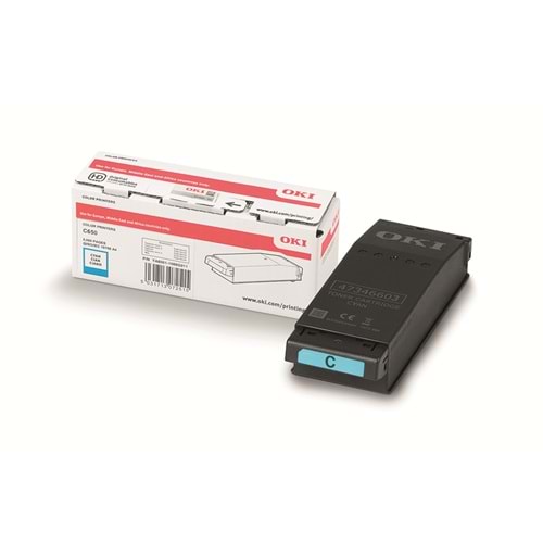 OKI C650 / C651 Cyan Orijinal Toner Kartuşu (6.000 Sayfa) - 9006127