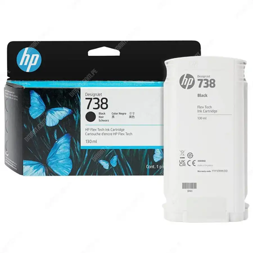 HP 738 498N4A Siyah 130ml Orijinal DesignJet Mürekkep Kartuşu