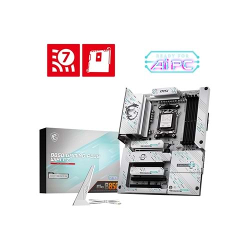 MSI B850 GAMING PLUS WIFI7 PZ DDR5 HDMI-DP TYPEC PCIE 5.0 AM5 ATX