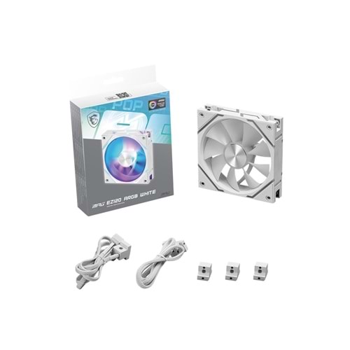 MSI MPG EZ120 ARGB WHITE-1W Kasa Fanı Beyaz
