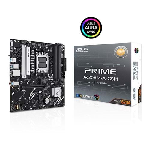 ASUS PRIME A620AM-A-CSM DDR5 HDMI-DP PCIE 4.0 AM5 mATX Kurumsal Anakart