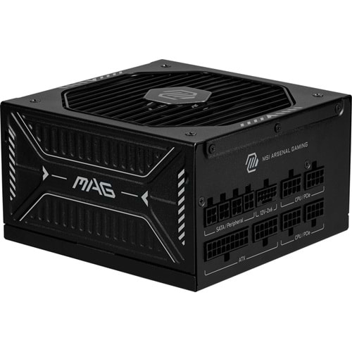 MSI 850W 80+ GOLD MAG A850GLS PCIE5 ATX 3.1 PCIe 5.1 12V-2x6 Tam Modüler Power Supply