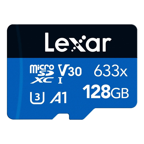 LEXAR 128GB LMS0633128G-BNAAA 633X MICRO SDXC UHS-I C10 U3 V30 A1 100MB/s OKUMA SD Adaptörlü Hafıza Kartı