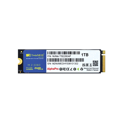 TWINMOS 1TB NVMe1TB2280AP 3600- 3250MB/s M2 NVME GEN3 Disk