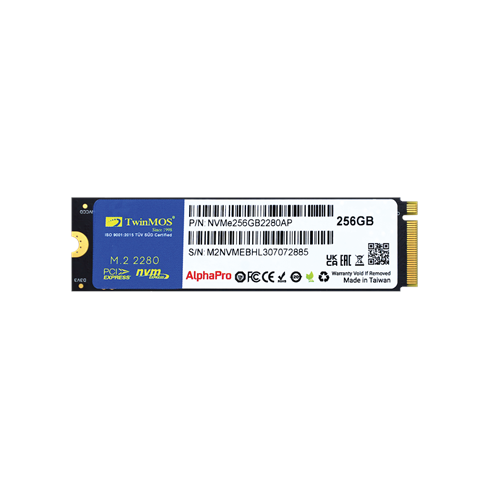 TWINMOS 256GB NVMe256GB2280AP 3600- 3250MB/s M2 NVME GEN3 Disk