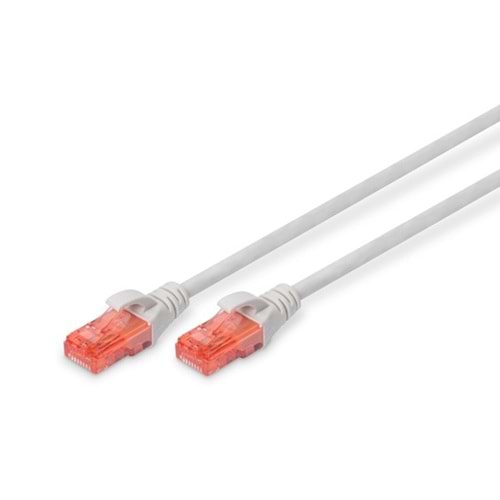 DIGITUS 1metre CAT6 Utp DK-1617-010 Gri Patch Kablo (10'lu Paket)