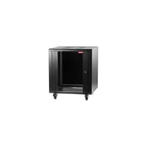AGER 16U 600x800mm Dikili Tip Siyah Kabinet Agena AG-AN16U6080S1 Cam Kapak