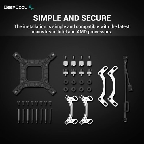 DEEPCOOL 240mm LE520 RGB Sıvı Soğutmalı AM5-1700p İşlemci Fanı