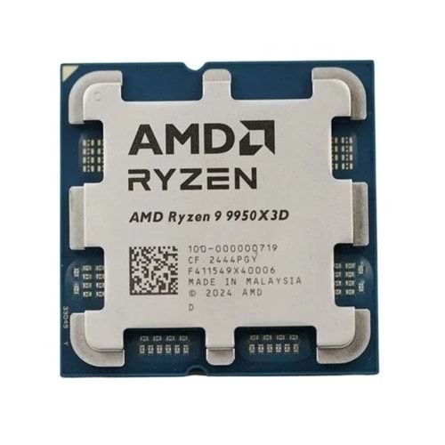 AMD RYZEN 9 9950X3D 144MB 16çekirdekli O/B UHD AM5 170w Kutusuz+Fansız