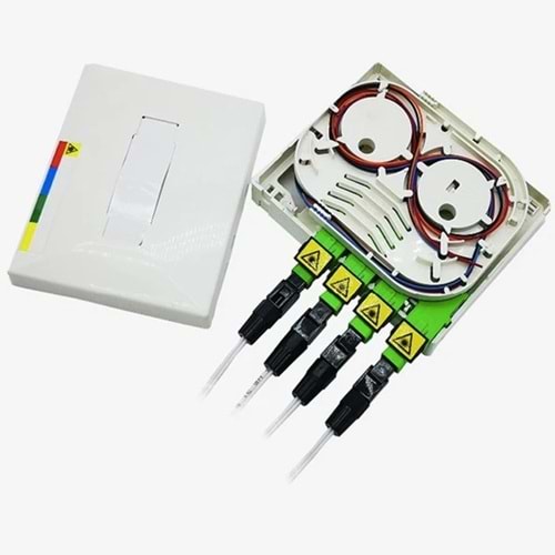 ODS 1 PORT SURFACE Fiber Optik Duvar Tipi Keystone Jak Kutusu Beyaz 13SFP1PWT