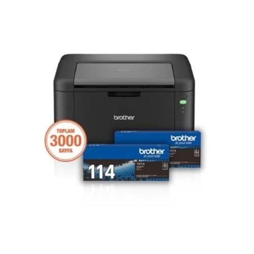 BROTHER A4 HL-L1232W Siyah Laser Yazıcı USB 2.0,Kablosuz Demo + 2 Toner