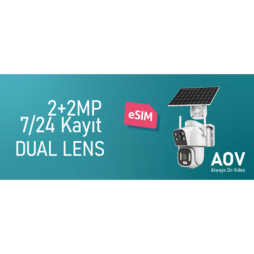 INOX 2+2MP PTZ Speed Dome 3.6mm Kablosuz IP Solar Kamera 4G Sim Kart Destekli X15