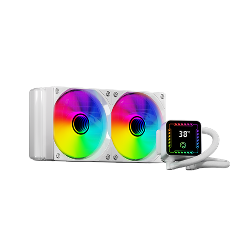 FRISBY 240mm FCL-240W ARGB AM5-1851p Sıvı Soğutmalı İşlemci Fanı Beyaz