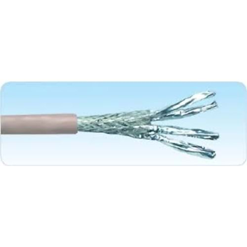 HCS 500metre H07-00412-DP0-FA16 CAT7 S/FTP 4x2x23 AWG Solid Bakır LSZH Gri Network Kablosu