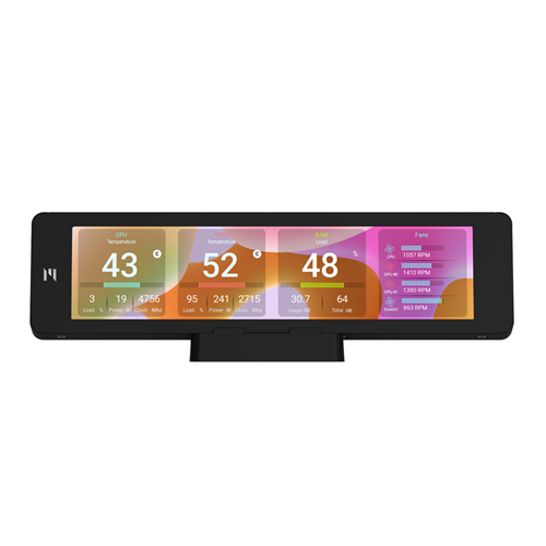ZALMAN ZM-MF916 Black 9,16 inç IPS 1920×462 60 Hz USB Sistem İzleme Ekran Modülü + Stand