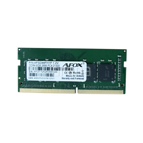AFOX 8GB DDR4 2666MHZ CL19 NOTEBOOK RAM / VALUE AFSD48FH1P