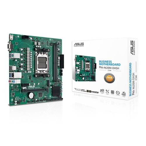 ASUS PRO A620M-DASH-CSM DDR5 HDMI PCIE 4.0 AM5 mATX Kurumsal Anakart
