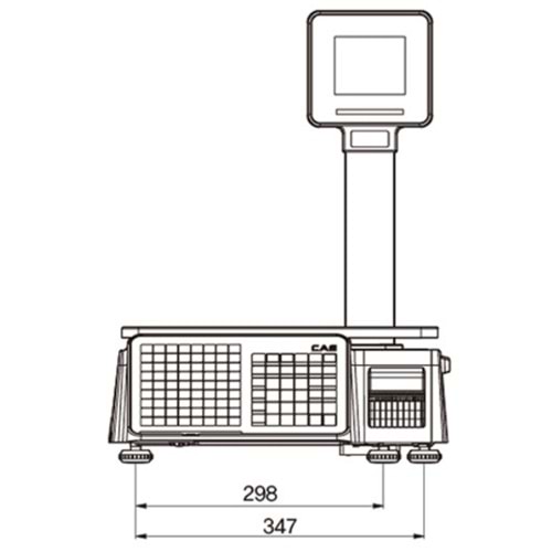 CAS CL3000 P 15 KG RS232 / Ethernet Boyunlu Barkodlu Terazi