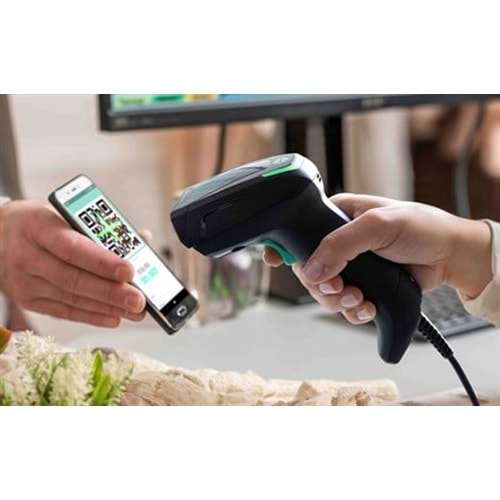 DATALOGIC Gryphon GD4690 HP 1D/2D Dual-Sensor USB Kablolu Karekod Okuyucu + Ayak