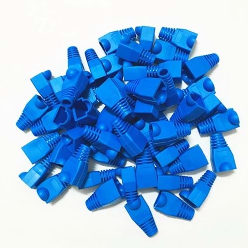 Polaxtor Rj45 Cat5 Cat6 Kılıf (100 Adet) - Mavi