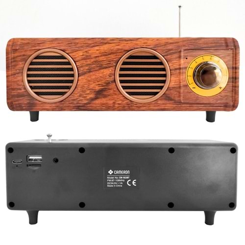 Radyo Nostalji Şarjlı Bt/Usb/Sd/Fm Cameron Cm-1923Bt