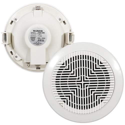 Universal USS-1650 Marine Alçıpan Trafosuz Tavan Hoparlör 16cm 100 Watt Beyaz