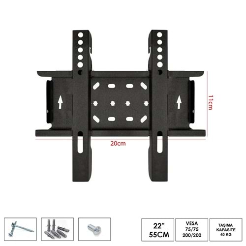 Ufix 2011 Lcd Askı Aparatı Sabit 22 İnç 55cm