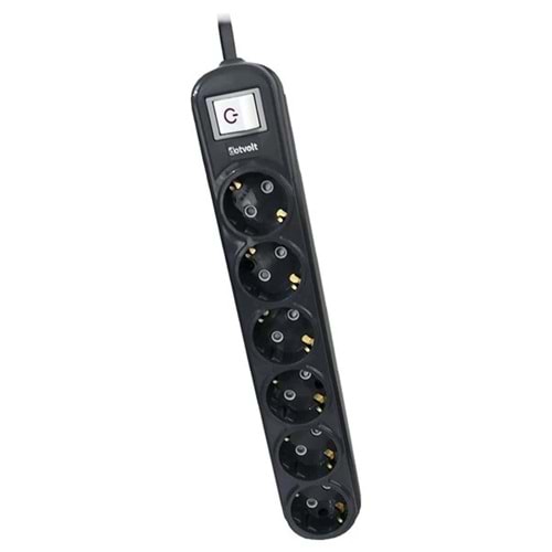 Dotvolt Surge Hunter 6 lı Akım Korumalı Grup Priz 1.5 Metre