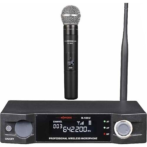 Uhf Kablosuz Mikrofon 1 EL Nwork N-100U