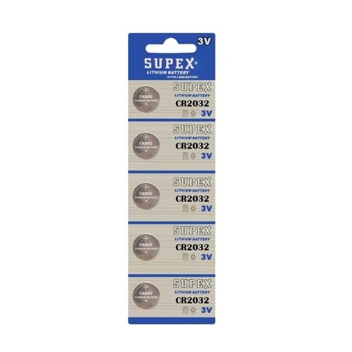 2032 Para Pil 3v Lityum 5 Adet Supex CR-2032