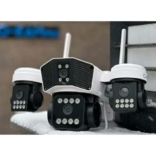 O-KAM OK-206 Plusw 4x3 MP 12 MP Wi-fi Model 4 Kameralı 1 PTZ Akıllı Kamera Beyaz