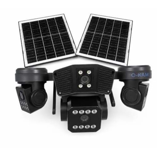O-KAM PRO 333 Premium 4G Solar Güvenlik Kamerası | SIM Kartlı | 7/24 Kayıt | Akıllı Takip | Renkli Gece Görüşü