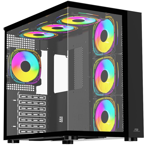 POWERBOOST PB-SS02B Sea View 7-ARGB Fanlı Gaming Mid-Tower PC Kassı