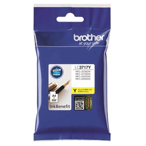 Brother LC3717Y Sarı (Yellow) Orijinal Mürekkep Kartuşu (550 Sayfa)