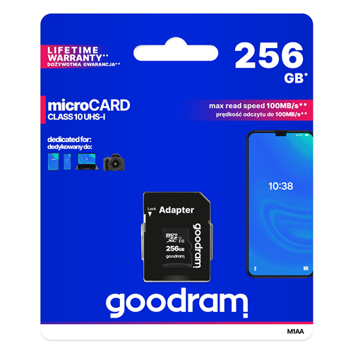 GOODRAM 256GB M1AA-2560R12 microSD Hafıza Kartı