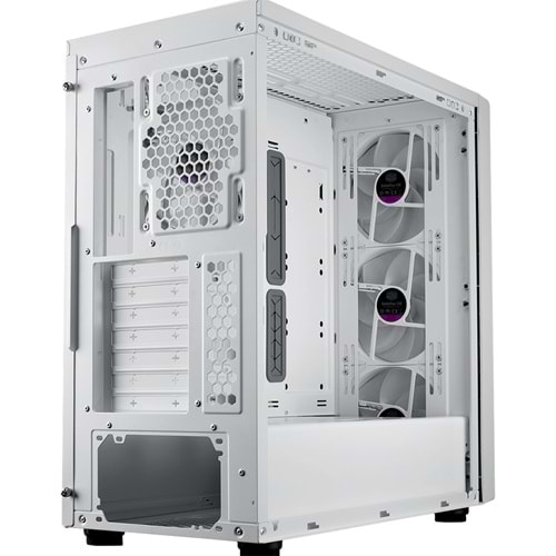 COOLERMASTER MasterBox 600 TG MB600-WGNN-S00 3-14CM ARGB Fanlı Gaming EATX PC Kasası Beyaz