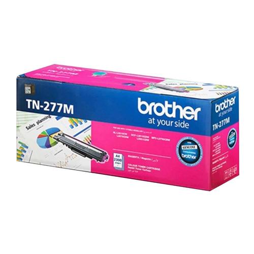 BROTHER TN-277M Kırmızı (Magenta) Yüksek Kapasiteli Toner Kartuşu (2.300 Sayfa)