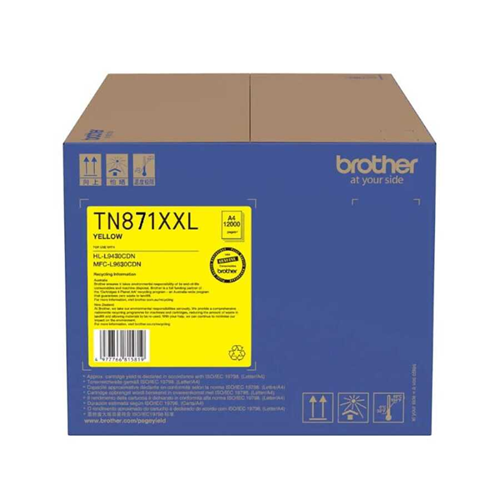 BROTHER TN-871XXLY Sarı (Yellow) Ultra Yüksek Kapasiteli Toner Kartuşu (12.000 Sayfa)