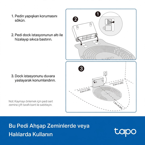 TP-LINK Tapo RVA410 RV20 Max / RV30 Max Uyumlu Suya Dayanıklı Robot Süpürge Koruma Matı